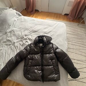 H&M Black Jacket Puffer High collar